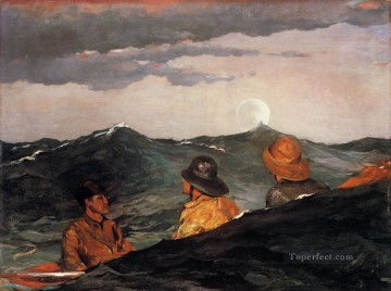 Besando la Luna Realismo pintor marino Winslow Homer Pinturas al óleo